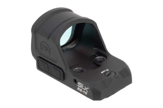 Primary Arms RS-10 mini reflex sight features a 3 MOA dot reticle and push button activation